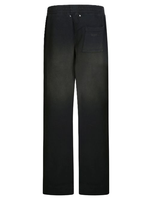 journey unisex wide jogging raw cut hem dyed cotton fleece bleaching effect with embroidery Golden Goose | GUP02469P00214790498 BLEACHED WASHED